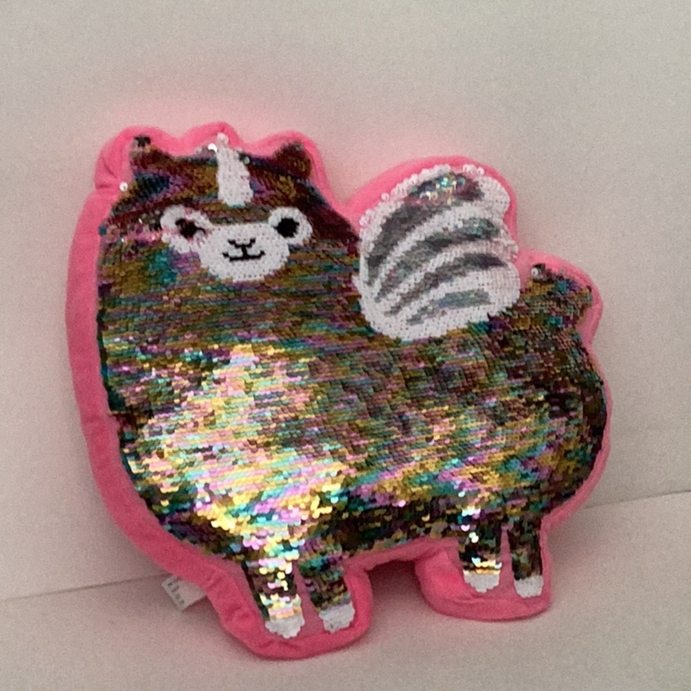 Sequin Llama Pillow